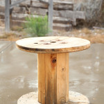 Vintage Wood Spool Side Table