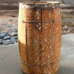 Small Vintage Wood Barrel