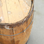 Closed end of our Vintage Wood Barrel