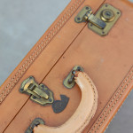 Leather Handle and Brass Colored Latches