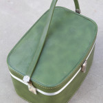 Hard-Side Suitcase with Leather Strap